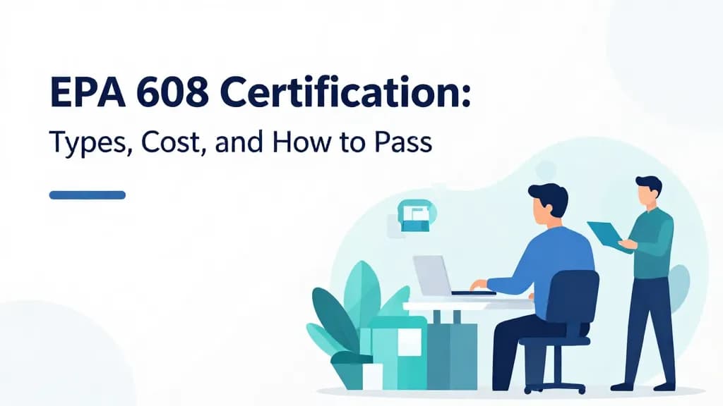 Featured image for EPA 608 Certification: Types, Cost, and How to Pass