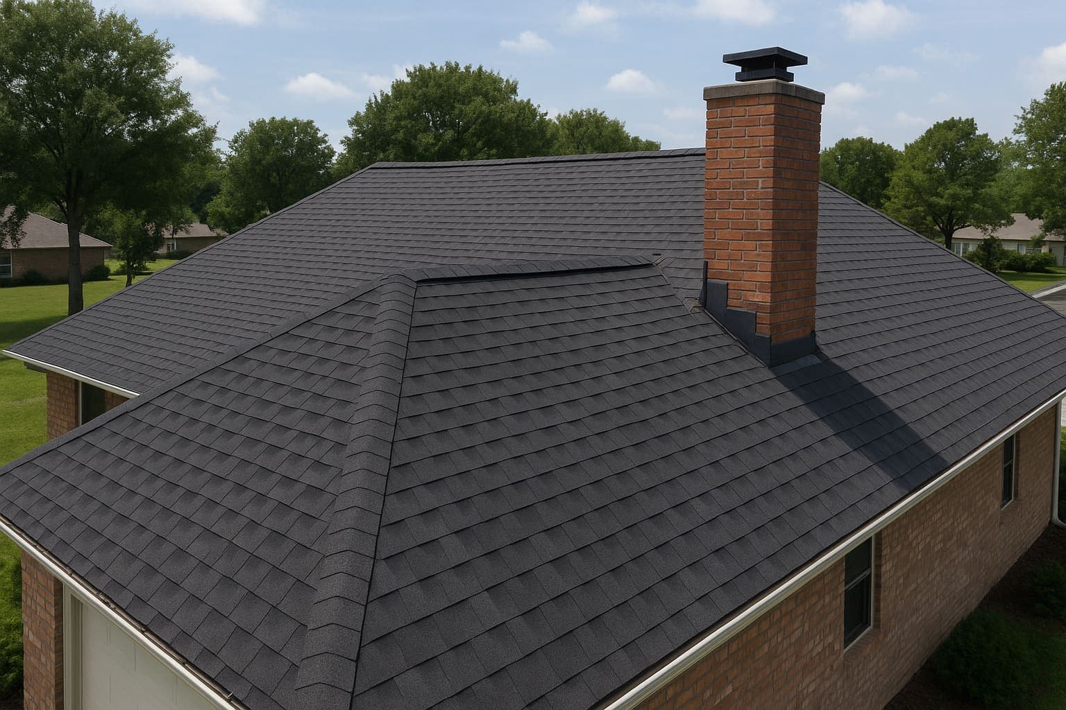 Live camera view of the Hale Residence roof during a job photo capture